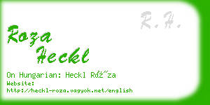 roza heckl business card